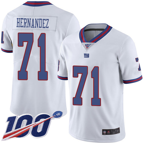 Men New York Giants #71 Will Hernandez Limited White Rush Vapor Untouchable 100th Season Football NFL Jersey->new york giants->NFL Jersey